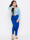 Girl's Wear Pro Printed Top with trousers Pant Blue