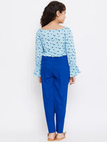 Girl's Wear Pro Printed Top with trousers Pant Blue