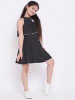 Girl's Term Vogue Printed Dress Black