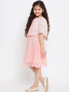 Girl's Course Embroidery Dress Pink