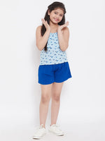 Girl's Likely Trends Printed Top with Shorts Blue