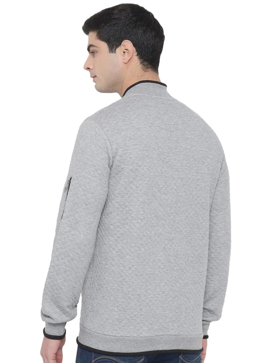 Trufit Men's Grey Full Sleeves Sweatshirt