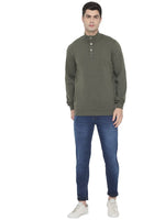 Trufit Men's Olive Que Full Sleeves Sweatshirt