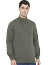 Trufit Men's Olive Que Full Sleeves Sweatshirt