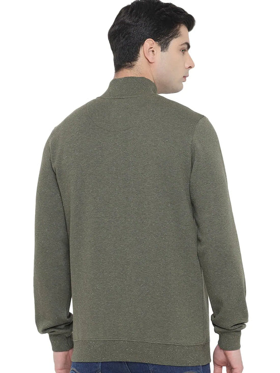 Trufit Men's Olive Que Full Sleeves Sweatshirt