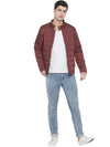 Trufit Men's Maroon Full Sleeves Jacket