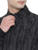 Trufit Men's Jacquard Full Sleeves Sweatshirt