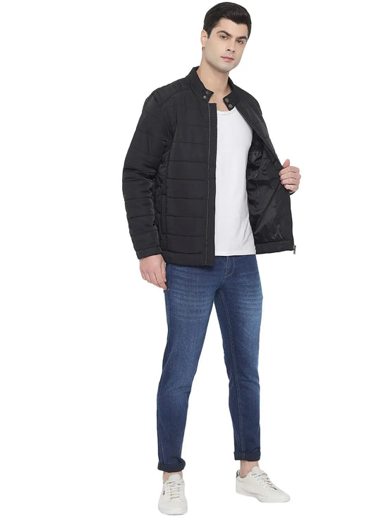 Trufit Men's Black Full Sleeves Jacket