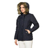 Women Solid Standard Blue Full Sleeve Jacket