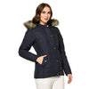 Women Solid Standard Blue Full Sleeve Jacket