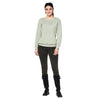 Trufit Green Solid Women's Full Sleeve Sweatshirt