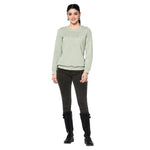 Trufit Green Solid Women's Full Sleeve Sweatshirt