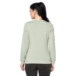 Trufit Green Solid Women's Full Sleeve Sweatshirt