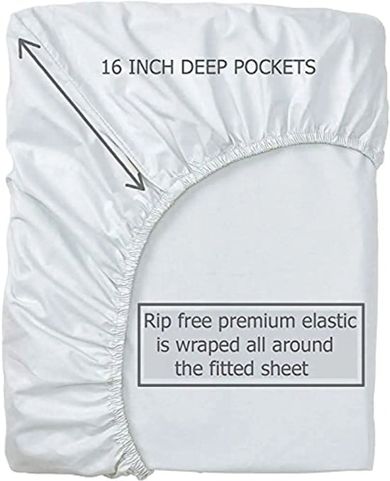 100% Tencel Lyocell Fitted Sheet - White - King