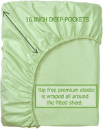 100% Tencel Lyocell Bed Sheets Set - Mint Green - Split King