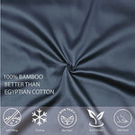 Organic Bamboo Core Flat Duvet Set - Navy Blue - California King