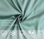 Organic Bamboo Core Duvet Set - Aqua - Queen