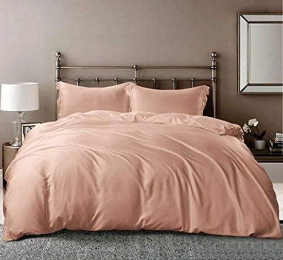 Organic Bamboo Core Duvet Flat Set - Rose Gold - Full