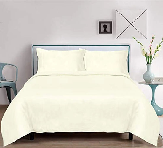 Organic Bamboo Core Duvet Set - Ivory - Full