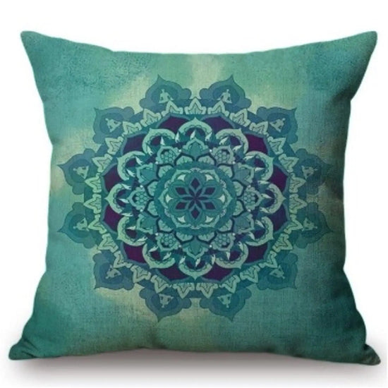 Digital Print Mandala Cushion - Green