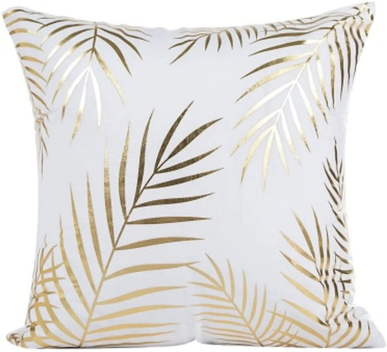 Raising Fabric Foil Printed Cushion - White