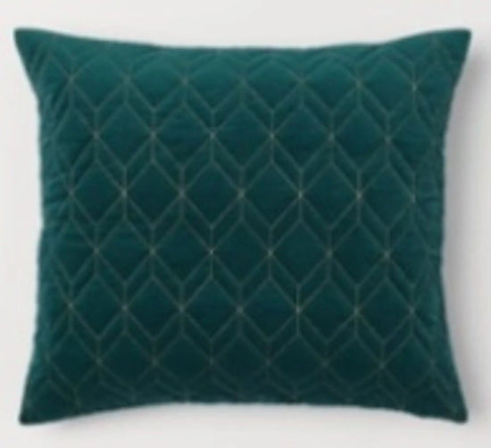 Quilted Cushion - Size -45*45 cms - Green