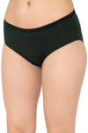 Mid Waist Hipster Panty in Pine Green with Inner Elastic - Cotton-PN2597B17-XXL