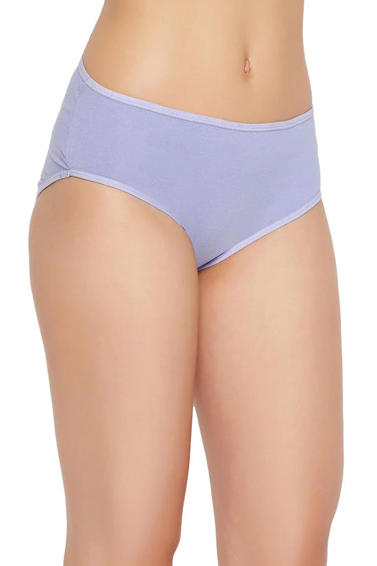 Mid Waist Butterfly Print Hipster Panty in Lavender - Cotton