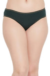 Low Waist Bikini Panty in Pine Green - Cotton