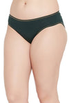 Low Waist Bikini Panty in Pine Green - Cotton