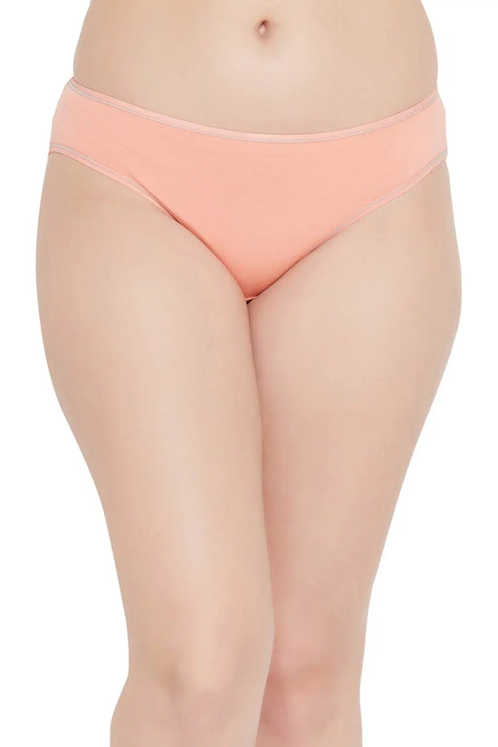 Low Waist Bikini Panty in Peach Colour - Cotton