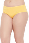 Mid Waist Hipster Panty in Pastel Yellow - Cotton