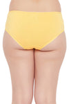 Mid Waist Hipster Panty in Pastel Yellow - Cotton