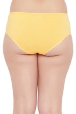 Mid Waist Hipster Panty in Pastel Yellow - Cotton