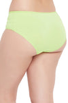 Mid Waist Hipster Panty in Mint Green - Cotton