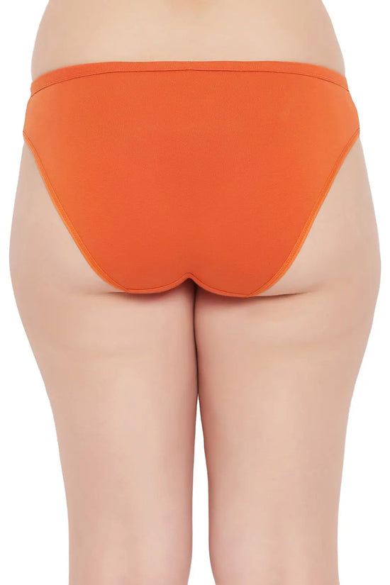 Low Waist Bikini Panty in Orange - Cotton-PN3506P16-XXL