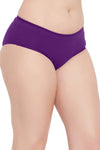 Mid Waist Hipster Panty in Purple - Cotton