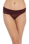 Low Waist Printed Bikini Panty in Maroon- Lace & Powernet With matching BR1949R09