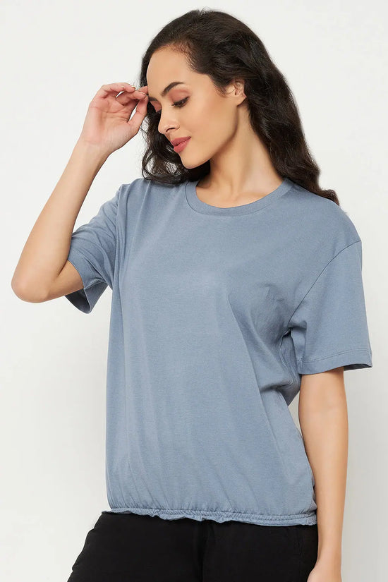 Chic Basic Top in Powder Blue - 100% Cotton