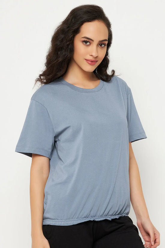 Chic Basic Top in Powder Blue - 100% Cotton