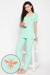 Chic Basic Top & Pyjama Set in Sky Blue - 100% Cotton