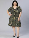 Black Mood Printed Wpmen Plus Size Dress