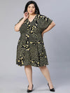 Black Mood Printed Wpmen Plus Size Dress