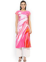 Ahika Women Pink Printed Straight Kurta-PK1383_3XL