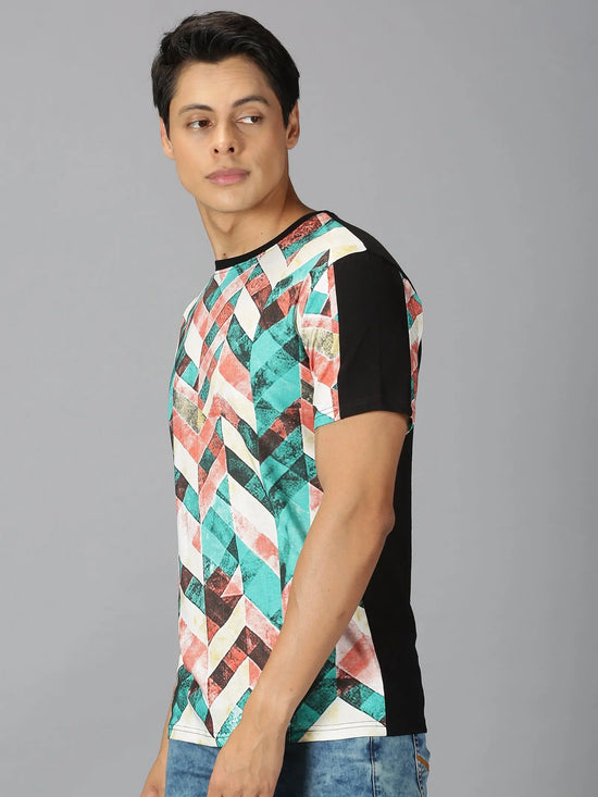 UrGear Men's Geometric Print T-shirt-UrM001681pS