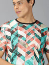 UrGear Men's Geometric Print T-shirt-UrM001681pS