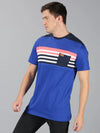 UrGear Men's Color Block T-shirt-UrMHalfSleeveRoyalYd1pS