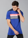 UrGear Men's Color Block T-shirt-UrMHalfSleeveRoyalYd1pS