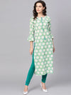 Ahika Women Function Wear Cotton Fabric Printed Fancy Kurti