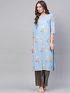 Ahika Women Function Wear Cotton Fabric Printed Fancy Kurti 1